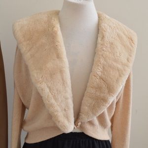 Vintage Cream Cashmere Cardigan